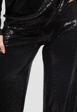 Xenia Design Co-ords & Suits^Wide Leg Sequin Pants Aubi in Black
