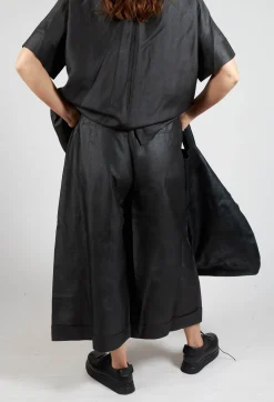 SOH Trousers^Wide Leg Silk Trousers in Black