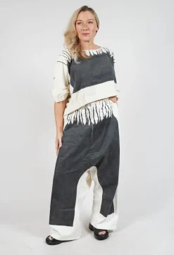 Rundholz Mainline Trousers^Wide Leg Trousers in Black Paint