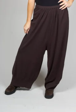 Rundholz Mainline Co-ords & Suits^Wide Leg Trousers in Dark Brown