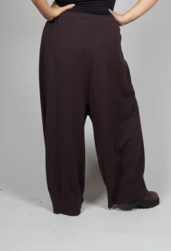 Rundholz Mainline Co-ords & Suits^Wide Leg Trousers in Dark Brown