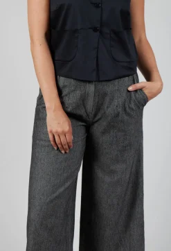 Les Filles d'Ailleurs Trousers^Wide Leg Trousers in Vide