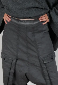 Rundholz Dip Trousers^Wide Leg Trousers with Statement Pockets in Coal Cloud