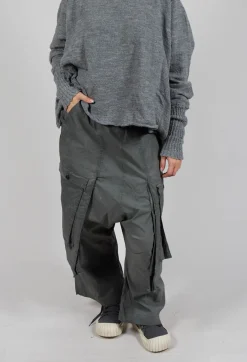 Rundholz Dip Trousers^Wide Leg Trousers with Statement Pockets in Pencil Cloud