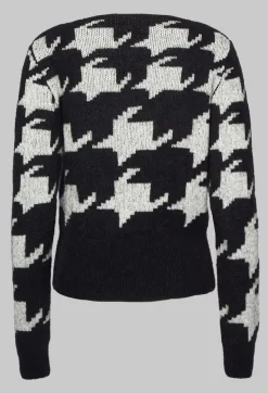 Sarah Pacini Jumpers^Wide Neck Jumper in Black and White