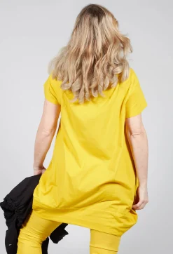 Rundholz Dip T-shirts^Wide Neck Loose Fit T Shirt in Lemon