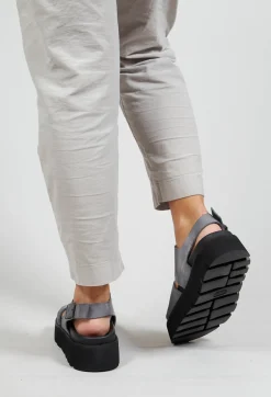 Lofina Sandals^Wide Strap Sandals in London Light Grey
