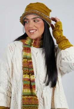 Butapana Hats^Wool Bucket Hat in Mustard