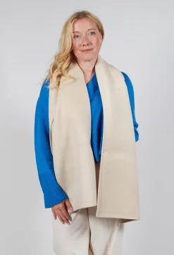 Beatrice B Scarves^Wool Double Scarf in Cream