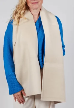Beatrice B Scarves^Wool Double Scarf in Cream