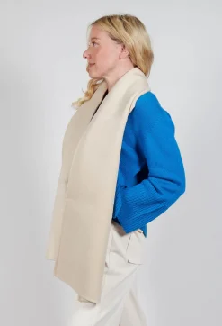 Beatrice B Scarves^Wool Double Scarf in Cream