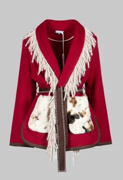 Sfizio Jackets^Wool Jacket in Adrenaline Red