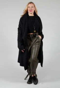 Malloni Coats^Wool Mix Coat in Nero