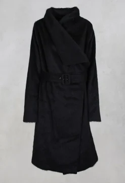 Malloni Coats^Wool Mix Coat in Nero