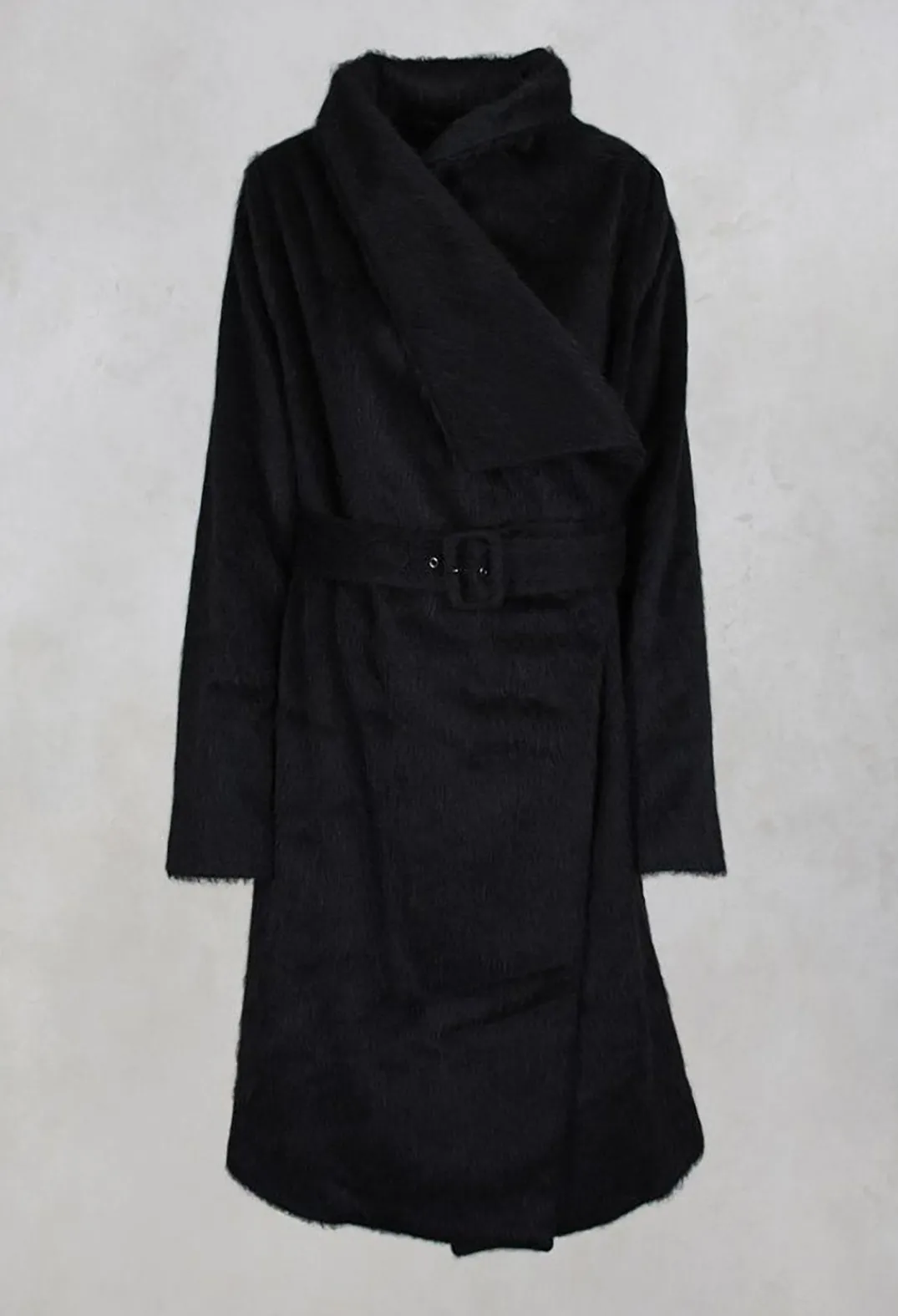 Malloni Coats^Wool Mix Coat in Nero