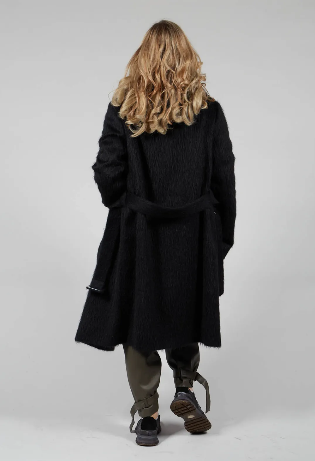 Malloni Coats^Wool Mix Coat in Nero