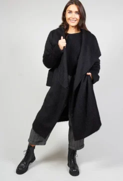 Malloni Coats^Wool Mix Coat in Nero