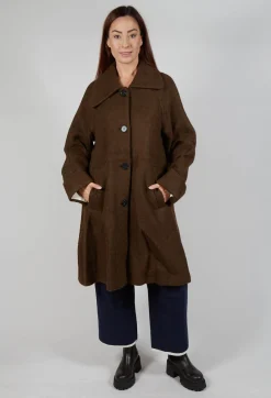 SOH Coats^Wool Overcoat in Brown