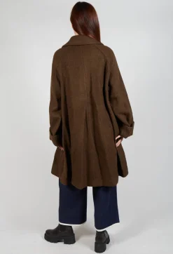 SOH Coats^Wool Overcoat in Brown