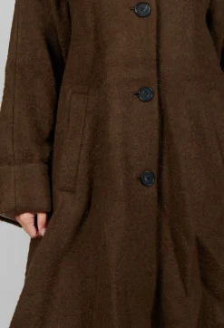 SOH Coats^Wool Overcoat in Brown