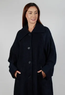 SOH Coats^Wool Overcoat in Navy