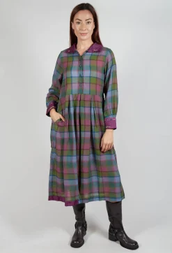 Eka Dresses^Wool Raven Dress in Multicolour Check