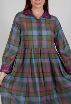 Eka Dresses^Wool Raven Dress in Multicolour Check