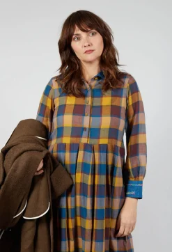 Eka Dresses^Wool Raven Dress in Yellow Check