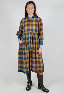 Eka Dresses^Wool Raven Dress in Yellow Check