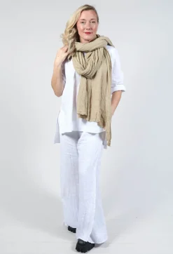 Umit Unal Scarves^Wool Scarf in Original Beige