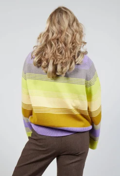 Beatrice B Jumpers^Wool Striped Jumper in Violet