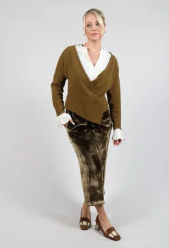 T.ba Tops^Wrap Blouse in Brown