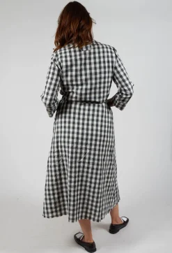 Aequamente Dresses^Wrap Dress in Asfalto Check