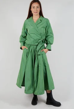 Les Filles d'Ailleurs Tops^Wrap Over Top in Apple Green