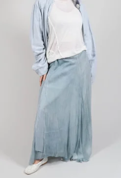 Umit Unal Skirts^Wrap Silk Skirt in Original Cool Blue