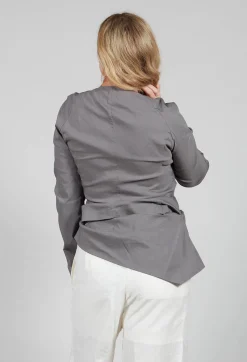 Malloni Tops^Wrap Style Top in Acciaio