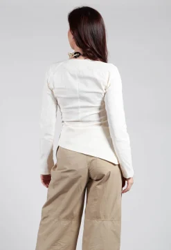 Malloni Tops^Wrap Style Top in Osso