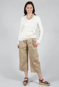 Malloni Tops^Wrap Style Top in Osso