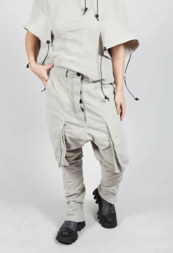 Rundholz Dip Trousers^Wrinkled Drop Crotch Trousers in Eraser