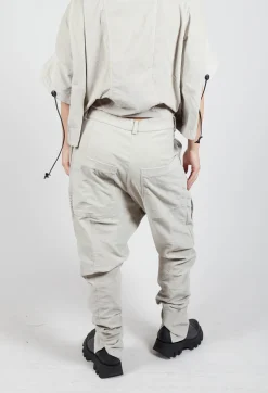 Rundholz Dip Trousers^Wrinkled Drop Crotch Trousers in Eraser
