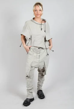 Rundholz Dip Trousers^Wrinkled Drop Crotch Trousers in Eraser