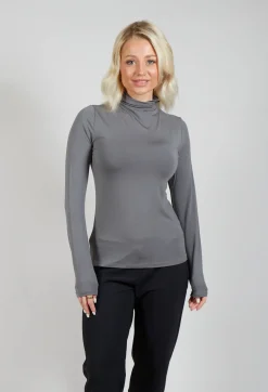 Sarah Pacini Tops^Yasmine T-Shirt in Charcoal
