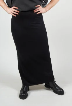 Xenia Design Skirts^Zigi Long Jersey Fitted Skirt in Black