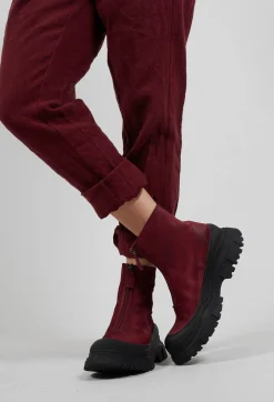 Lofina Boots^Zip Front Ankle Boots in London Bordeaux
