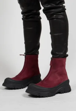 Lofina Boots^Zip Front Ankle Boots in London Bordeaux