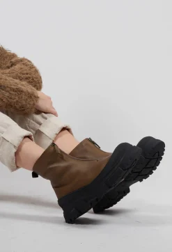 Lofina Boots^Zip Front Ankle Boots in Gasoline Barbados