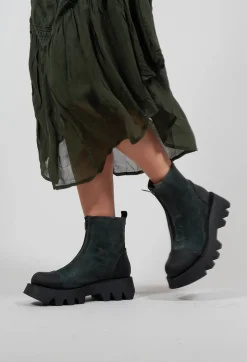 Lofina Boots^Zip Front Ankle Boots with Cleated Sole in London Amazzonia