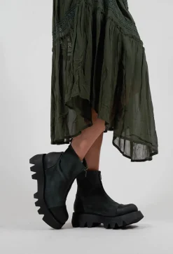 Lofina Boots^Zip Front Ankle Boots with Cleated Sole in London Amazzonia