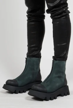 Lofina Boots^Zip Front Ankle Boots with Cleated Sole in London Amazzonia