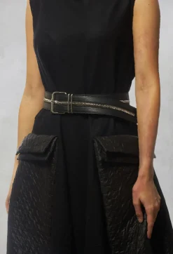 Oblique Creations Belts^Zipped Belt in Intrigue
